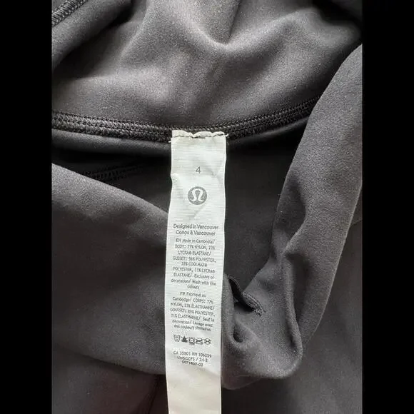 Lululemon Wunder Train High Rise 25” Hem Slit Black Size 4 NWT - Picture 7 of 8